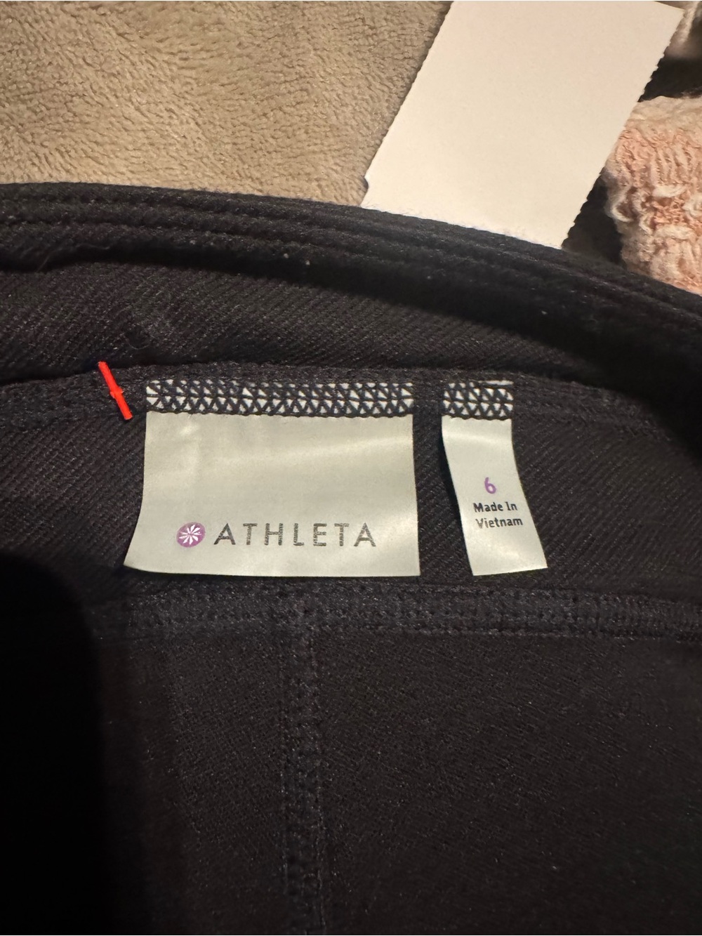 Athleta Black Moto Leggings Pants Size 6 Ankle Zip